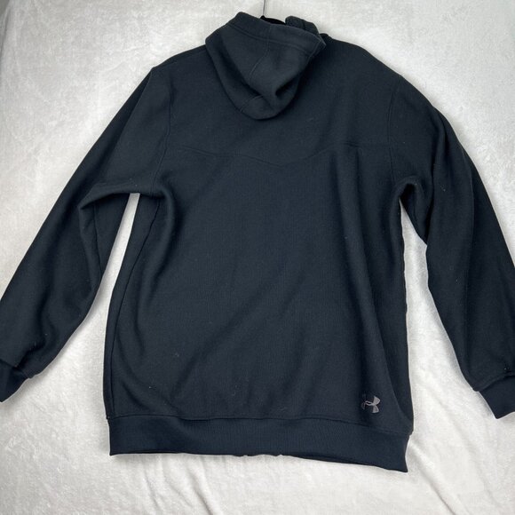 Under Armour Men’s Extra Large XL Black Full Zip Fleece Sweater Knit Jacket - Picture 8 of 9